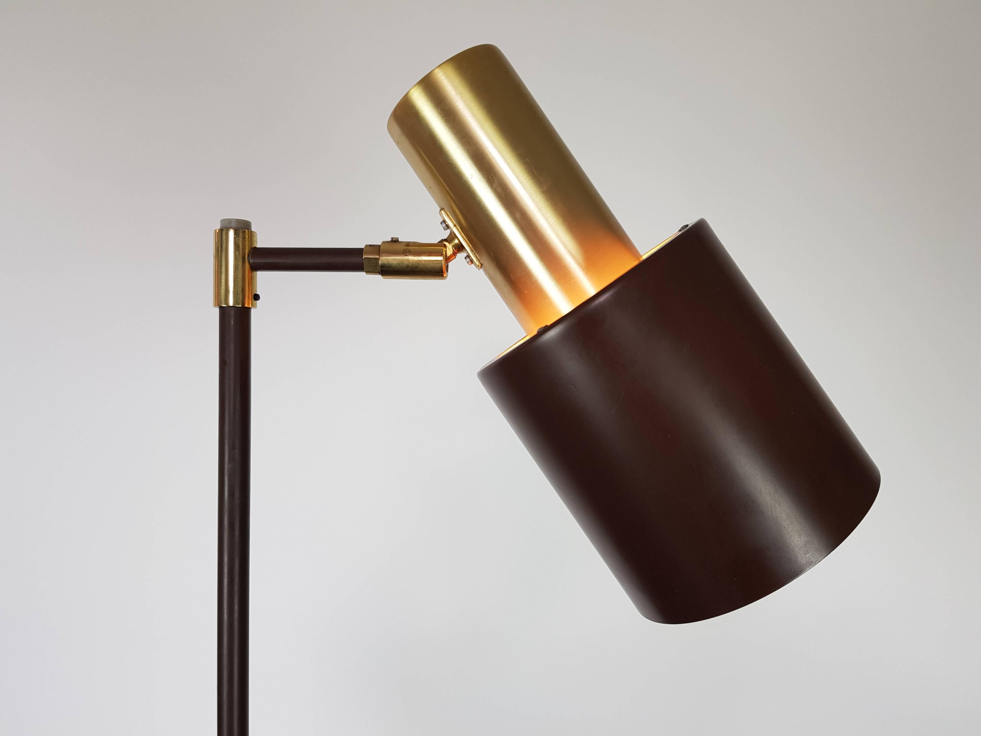 Jo Hammerborg Brass 'Studio' Floor Lamp for Fog & Mørup, 1960s 1