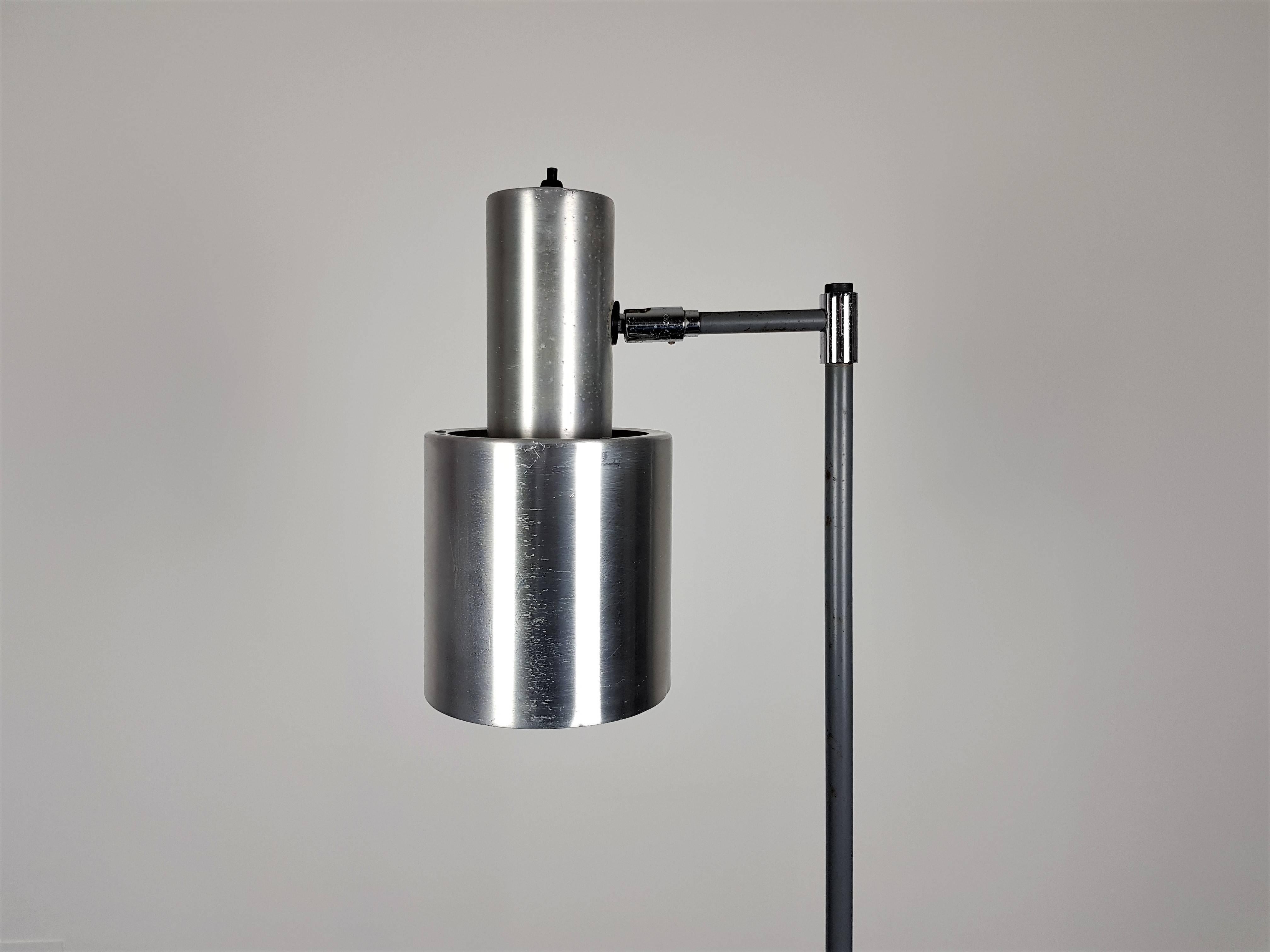 Mid-Century Modern Jo Hammerborg Aluminium 'Studio' Floor Lamp for Fog & Mørup, 1960s