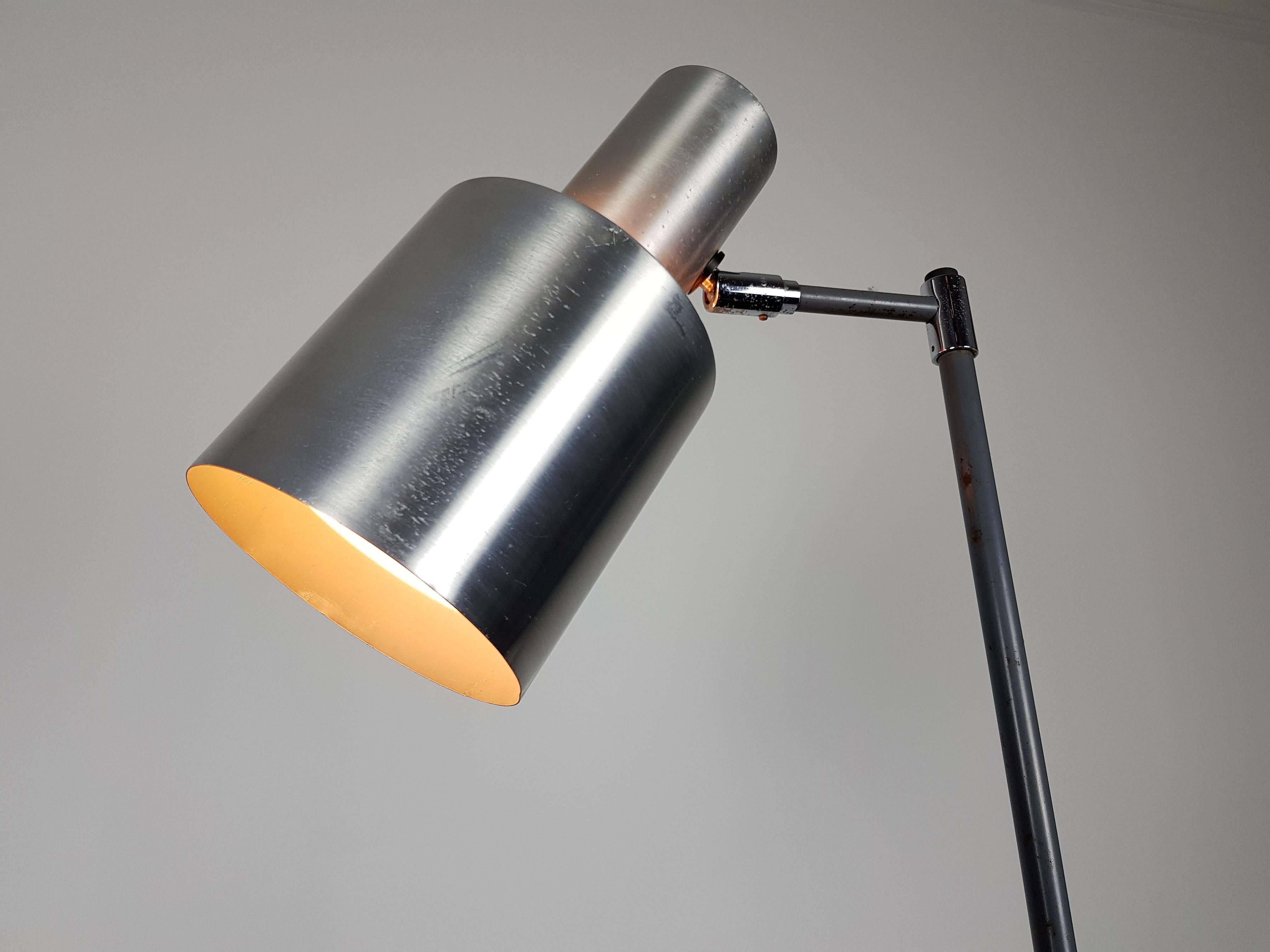 20th Century Jo Hammerborg Aluminium 'Studio' Floor Lamp for Fog & Mørup, 1960s