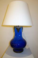 Splendid Faience De Sèvres Art Deco Lamp Mounted with Bronze, circa 1920s
