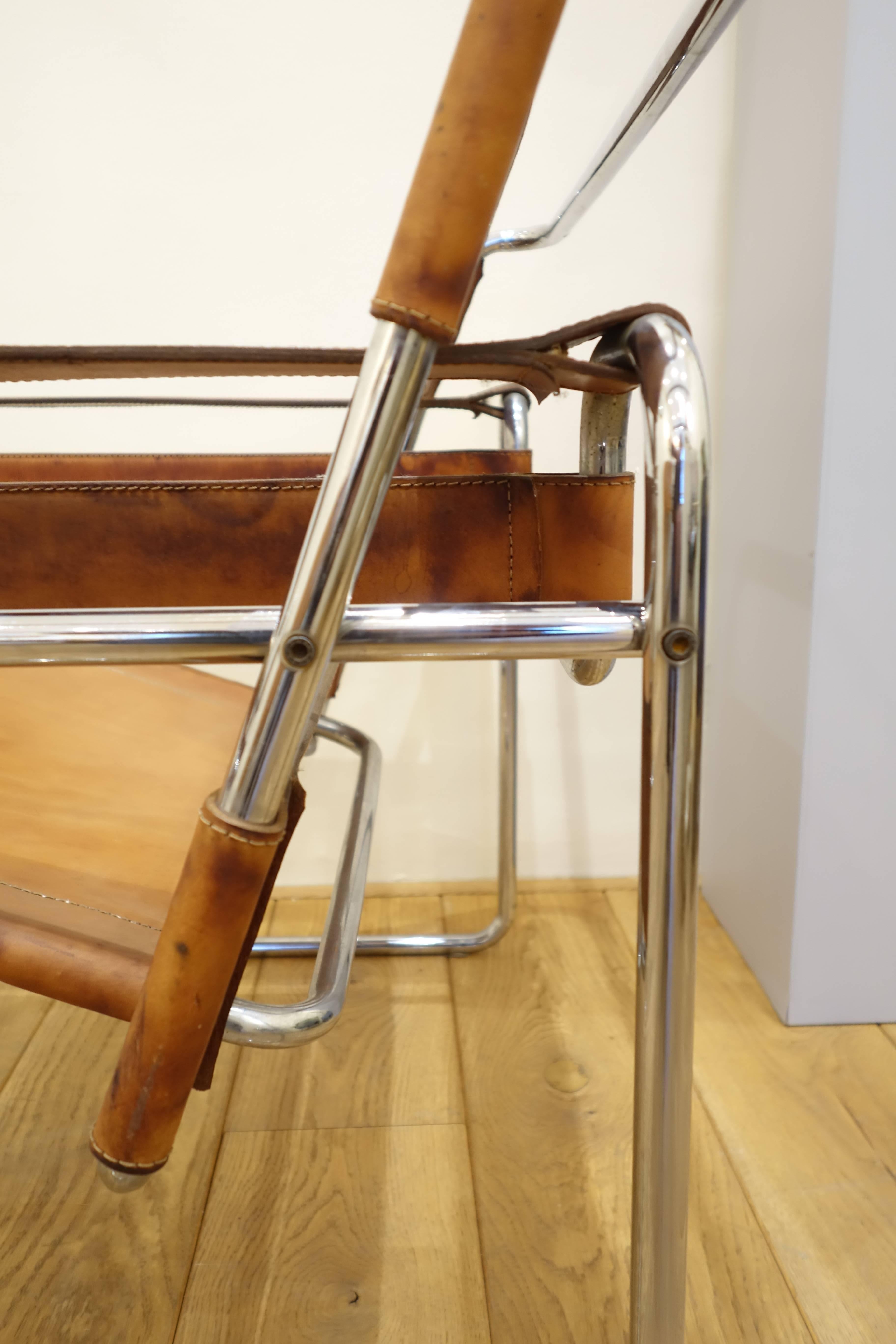 Pair of Marcel Breuer Wassily Chair by Gavina, Fantastic Patina, 1962-1965 1