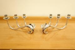 Pair of Italian Silver Candlestick, circa 1920-1950