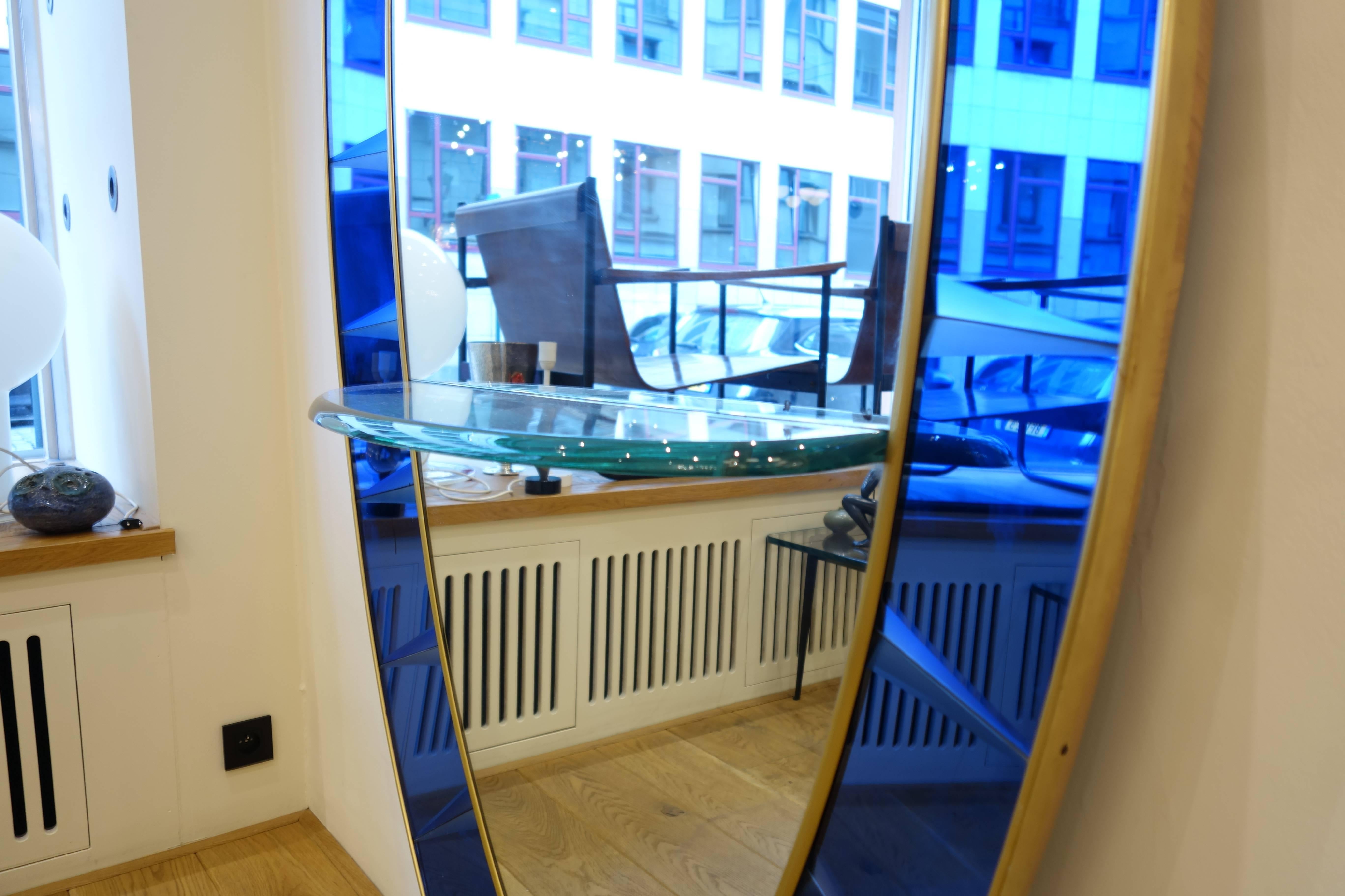 Cristal Art Console Mirror, 1950s In Good Condition For Sale In Brussels, BE