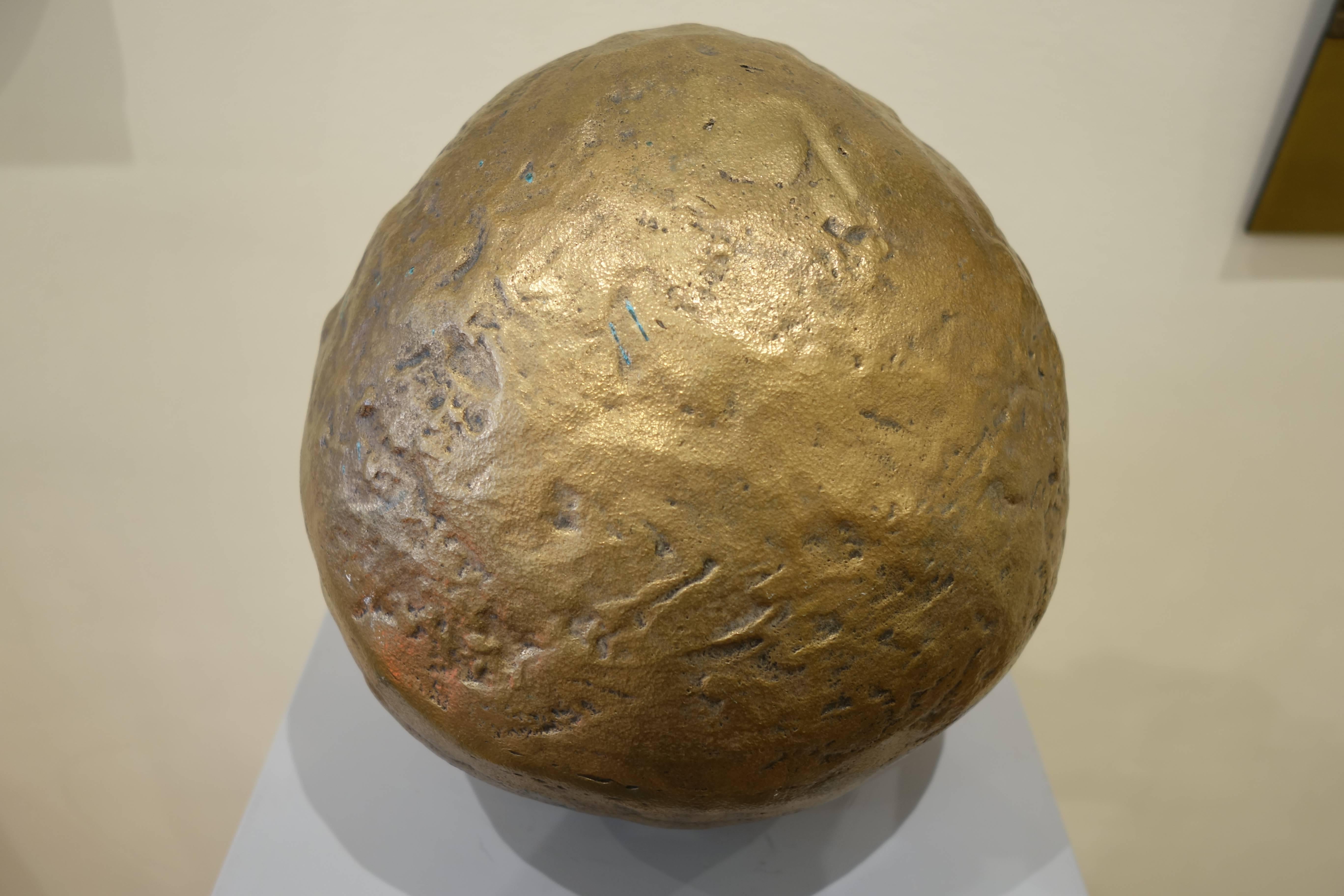 Ado Chale Bronze Sphere Sculpture, circa 1980s In Excellent Condition In Brussels, BE