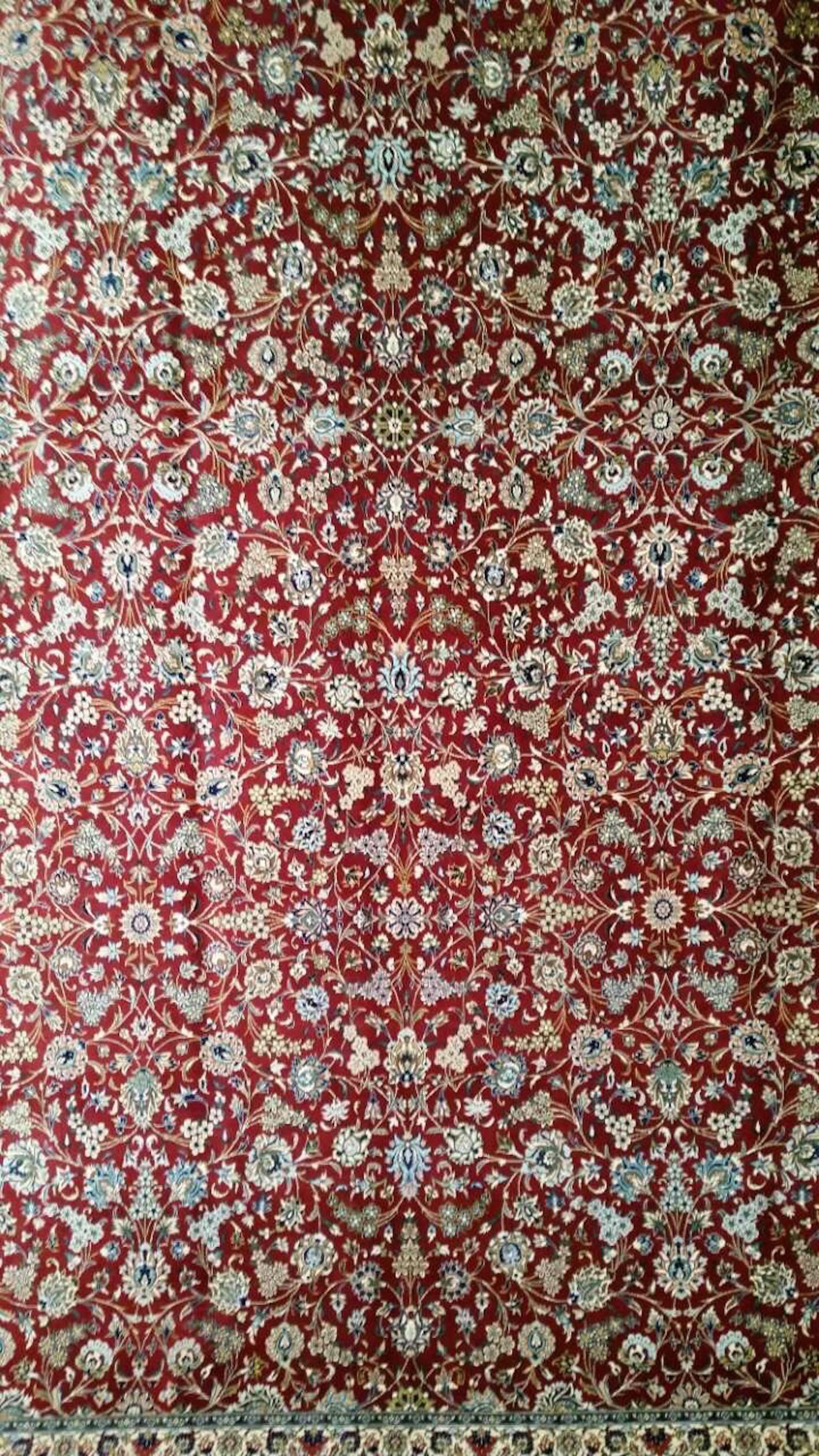 Qom rugs are made in the Qom province of Iran, around 100 km south of Tehran. Although rug weaving in Qom was not a major industry until the past 100 years, the luxurious silk and wool rugs of Qom are known for their high quality and are regarded