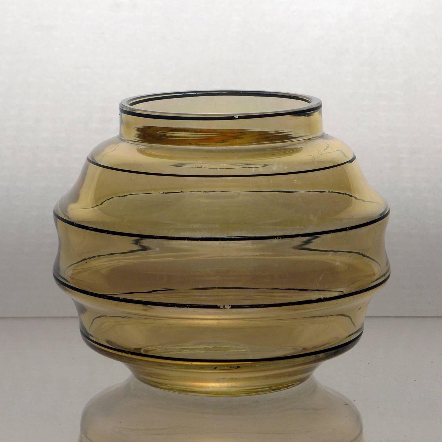 Art Deco Glass Vase For Sale 1