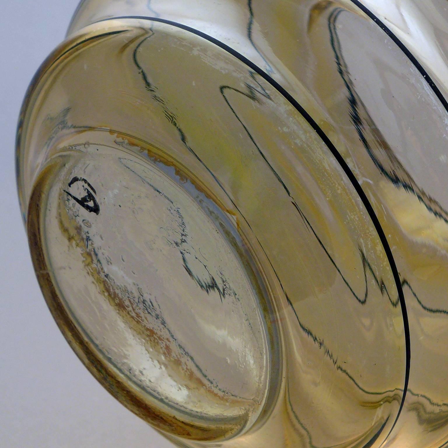 Early 20th Century Art Deco Glass Vase For Sale