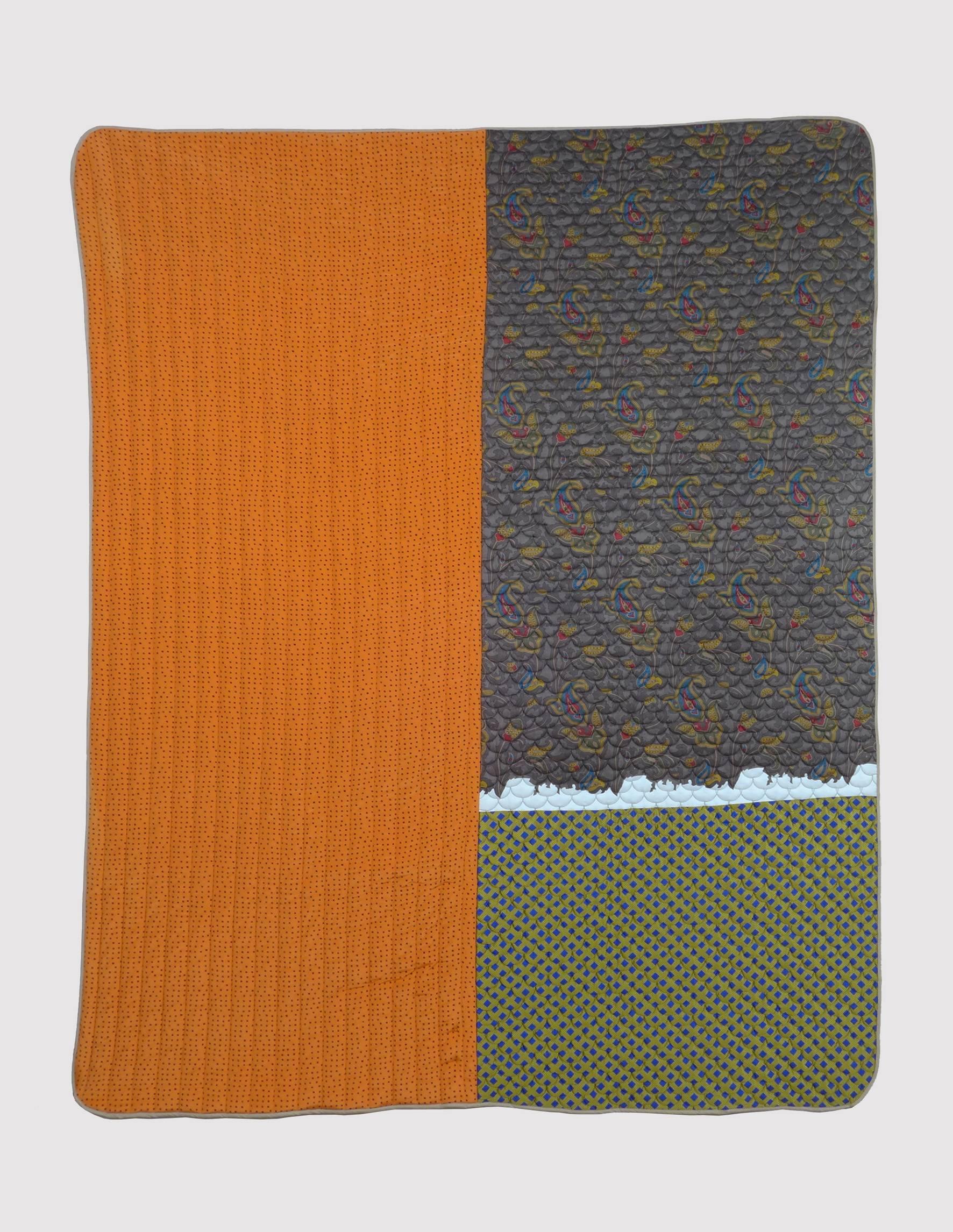 Dutch Quilted Vintage Silk Throw Blanket