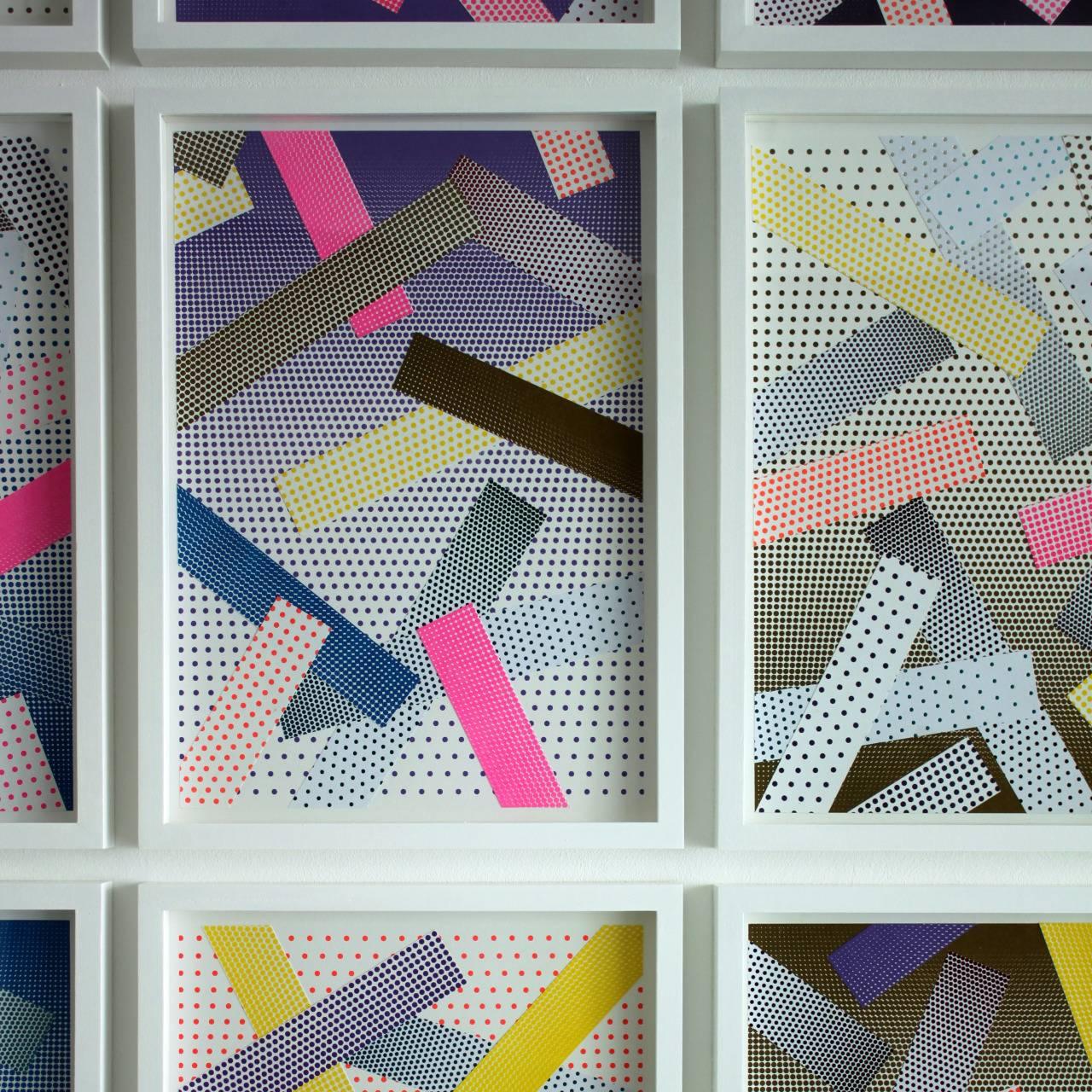 Jason Coburn Contemporary Abstract Art, Collage on Paper In Excellent Condition In Amsterdam, NL