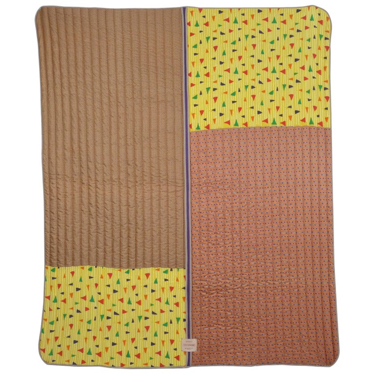 Piet Hein Eek Vintage Italian Silk Quilt Blanket For Sale at 1stdibs