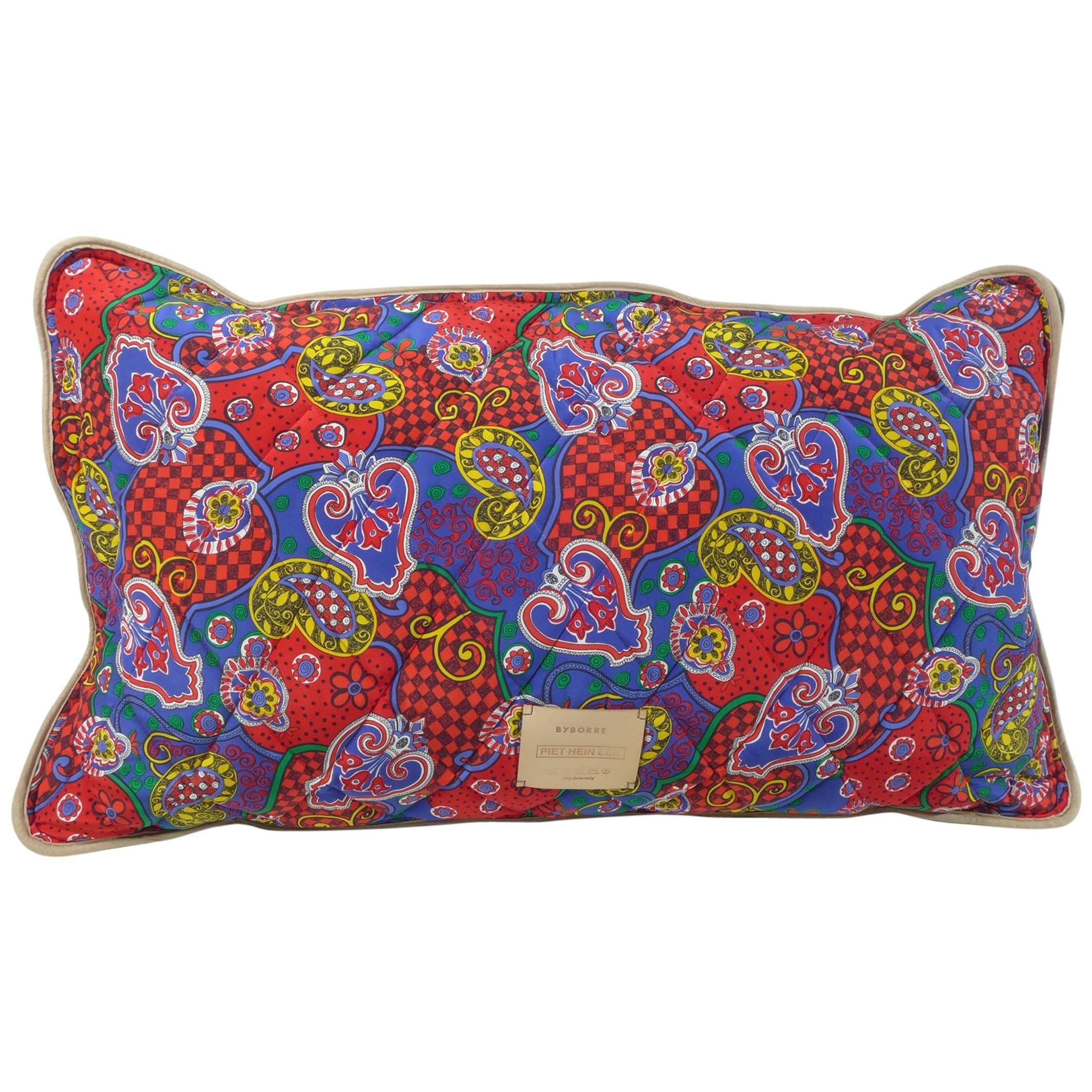 Quilted Silk Pillow Byborre and Piet Hein Eek For Sale