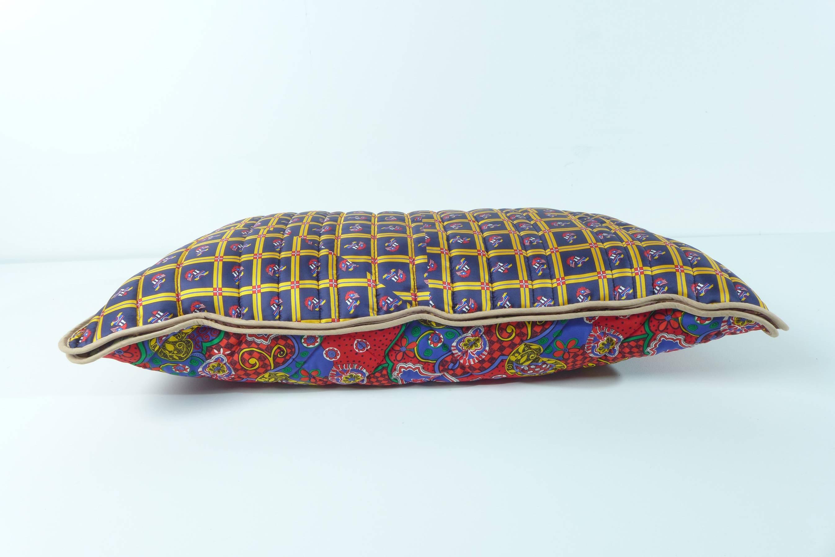 Dutch Quilted Silk Pillow Byborre and Piet Hein Eek For Sale