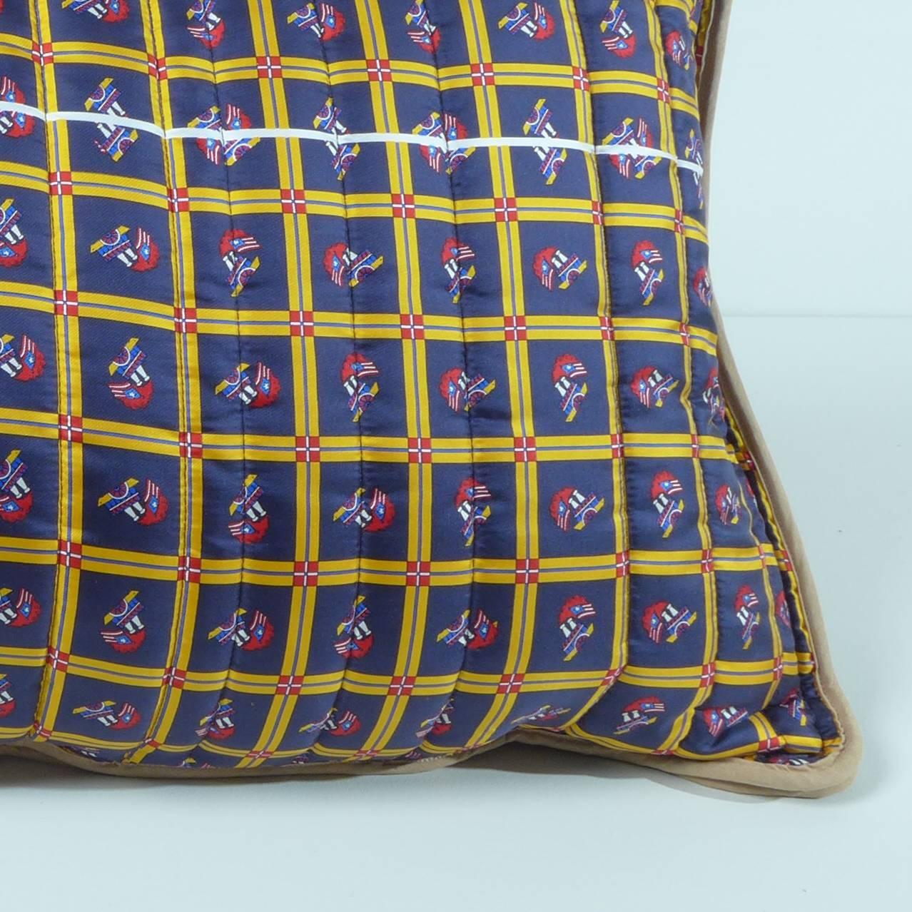 This one of a kind quilted pillow is made from vintage silk fabrics rescued from Spazio Rossana Orlandi in Milan, a former tie factory. Both Byborre and Piet Hein Eek share the design ethos of repurposing material as an aesthetic solution. 100% silk