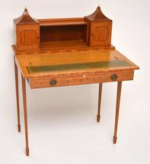 Antique Satinwood Escritoire Writing Table Desk