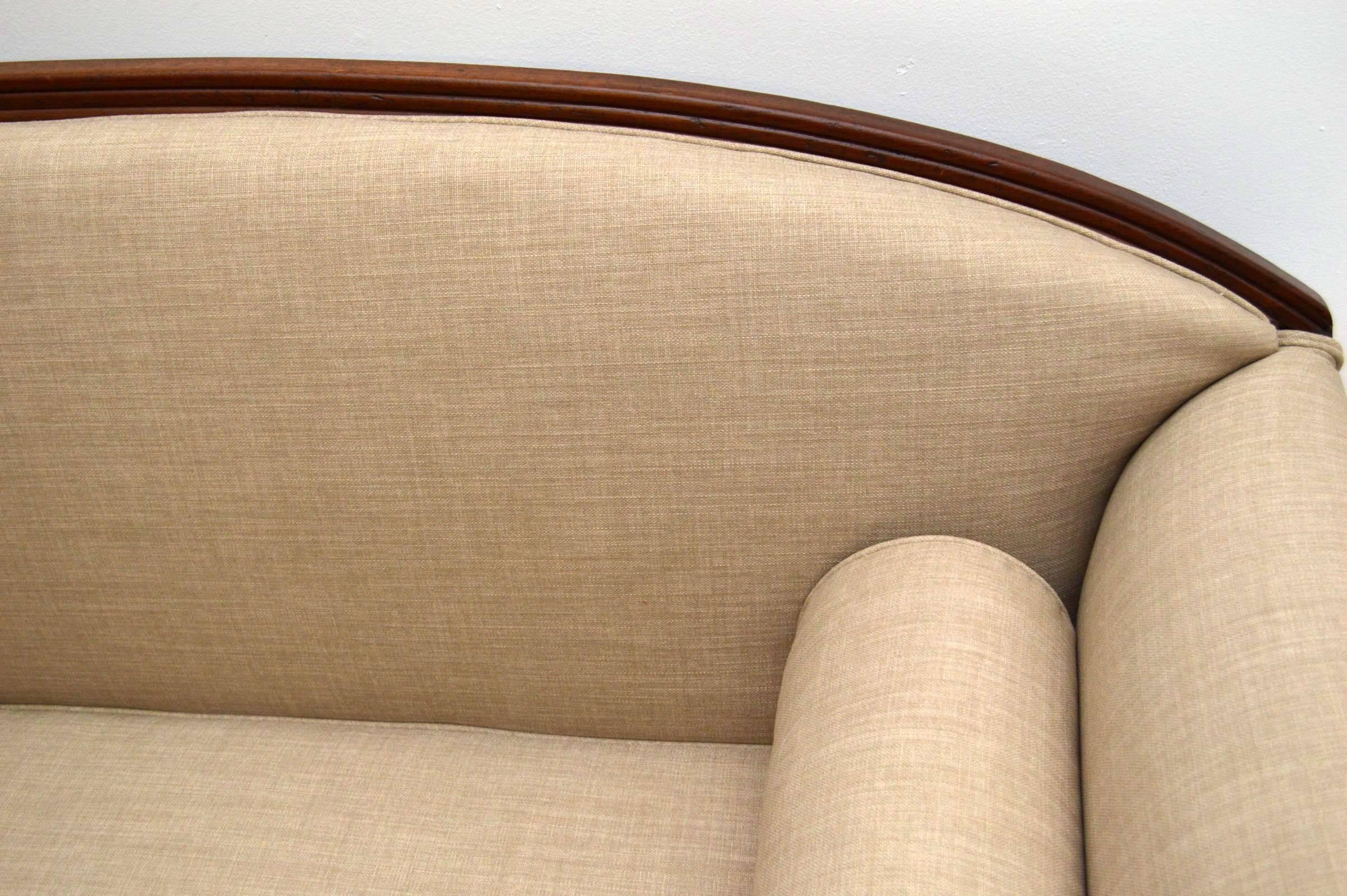 Antique Regency Mahogany Scroll End Sofa 1