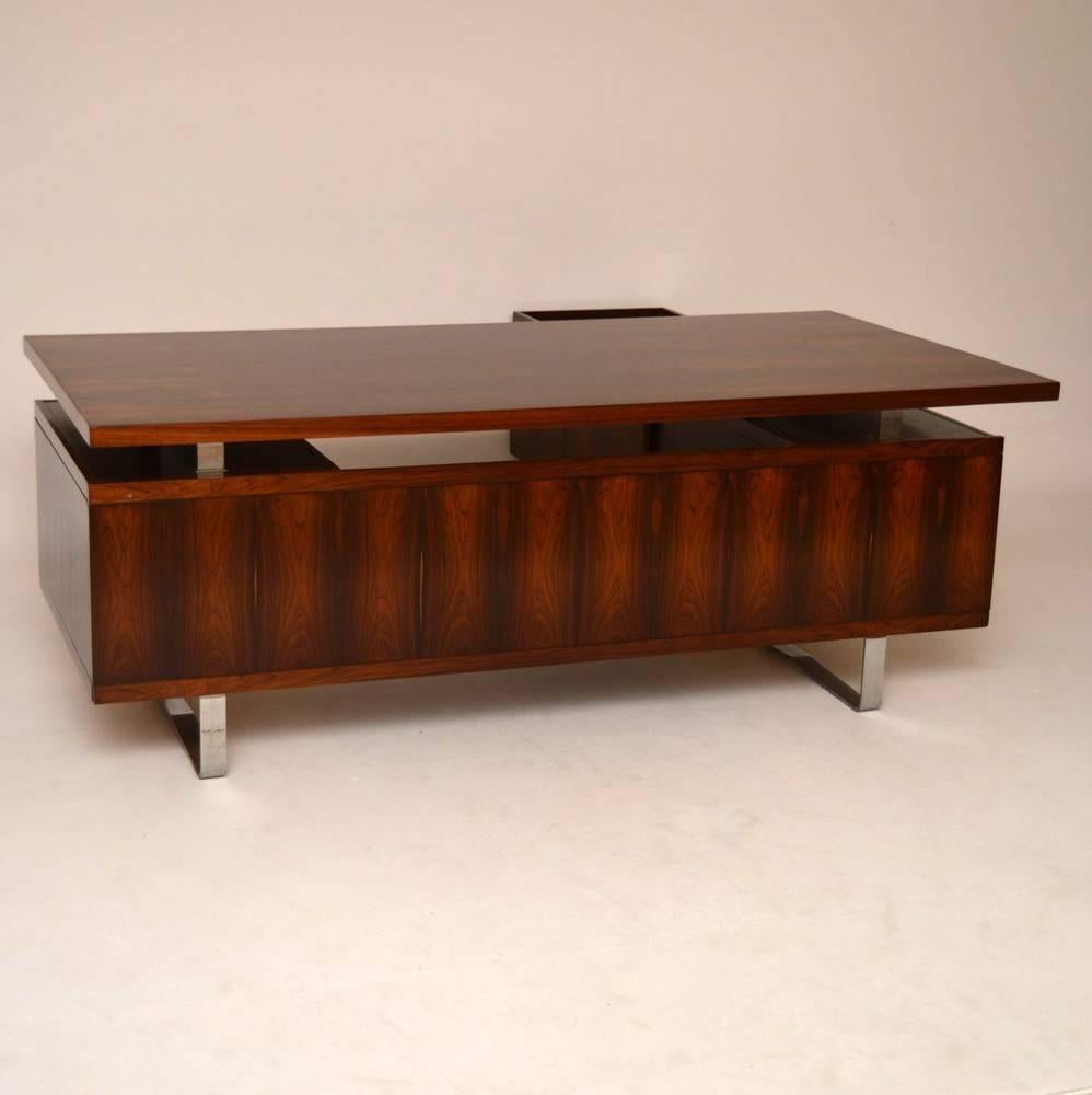 Danish Rosewood Executive Desk by Jorgen Pedersen, Vintage 1960s 3