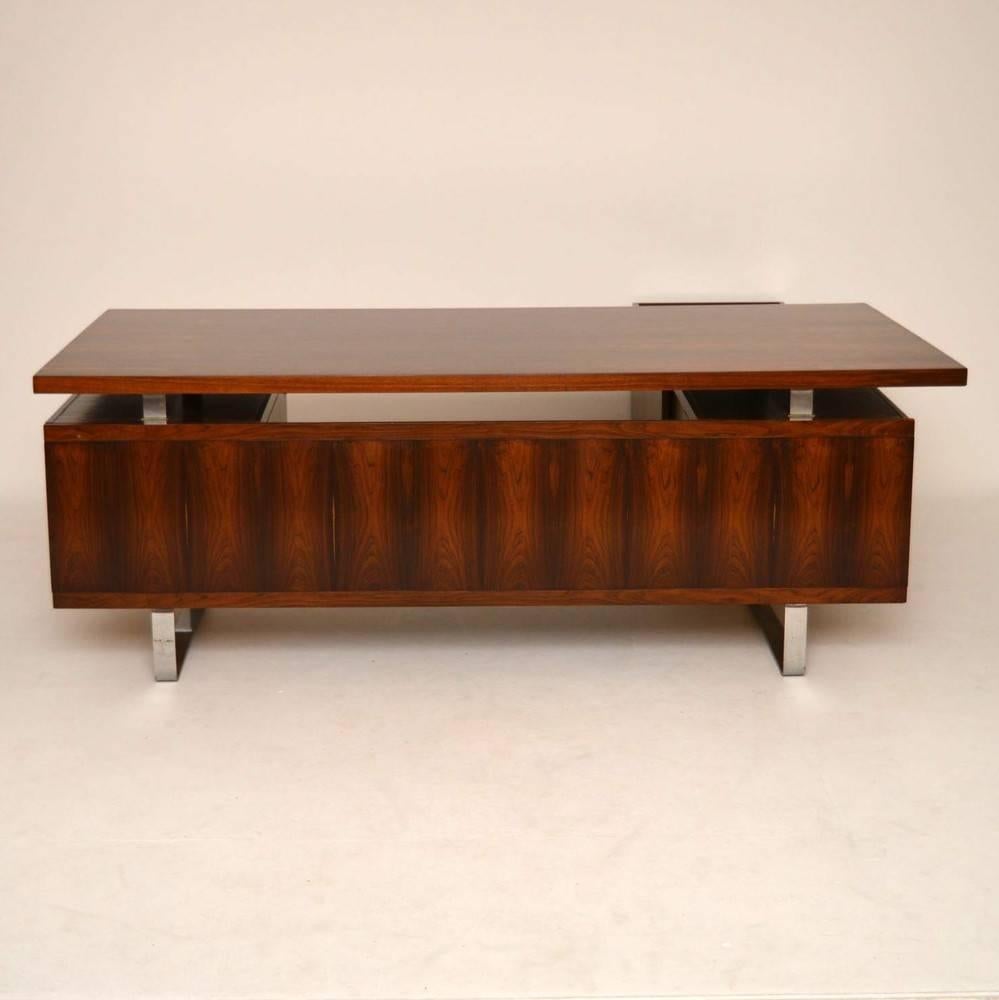 Danish Rosewood Executive Desk by Jorgen Pedersen, Vintage 1960s 4
