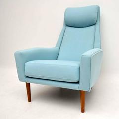 Retro Armchair by Heal's Vintage 1950s, Wool Kvadrat Fabric