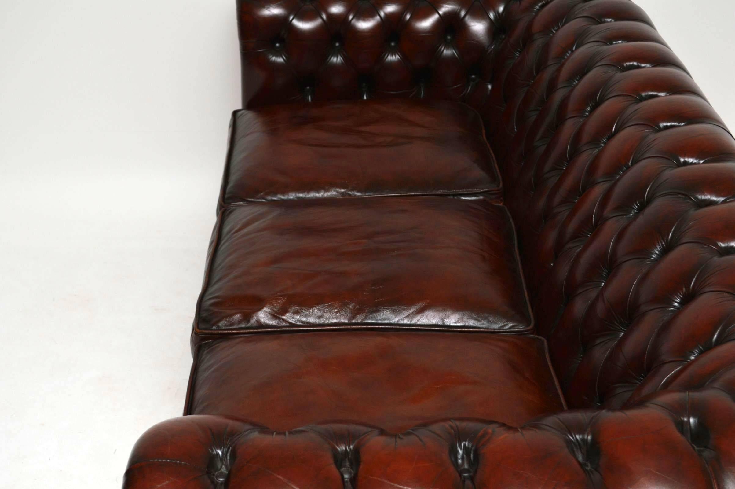 Antique Leather Chesterfield Sofa 4