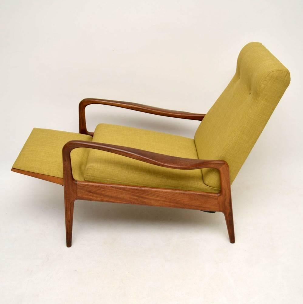 Mid-20th Century Retro Teak Reclining Armchair by Greaves & Thomas Vintage, 1960s