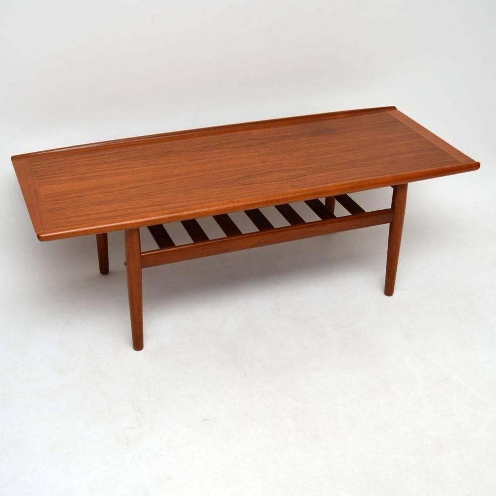 Danish Teak Retro Coffee Table by Grete Jalke Vintage 1960s In Excellent Condition In London, GB