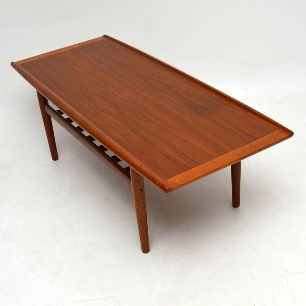 Mid-20th Century Danish Teak Retro Coffee Table by Grete Jalke Vintage 1960s