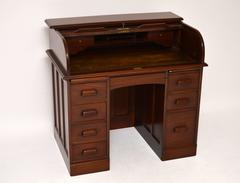 Antique Mahogany Roll Top Desk