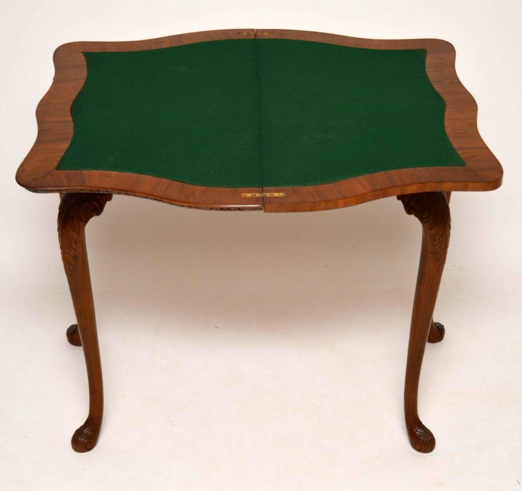Antique Burr Walnut Card Table In Excellent Condition In London, GB