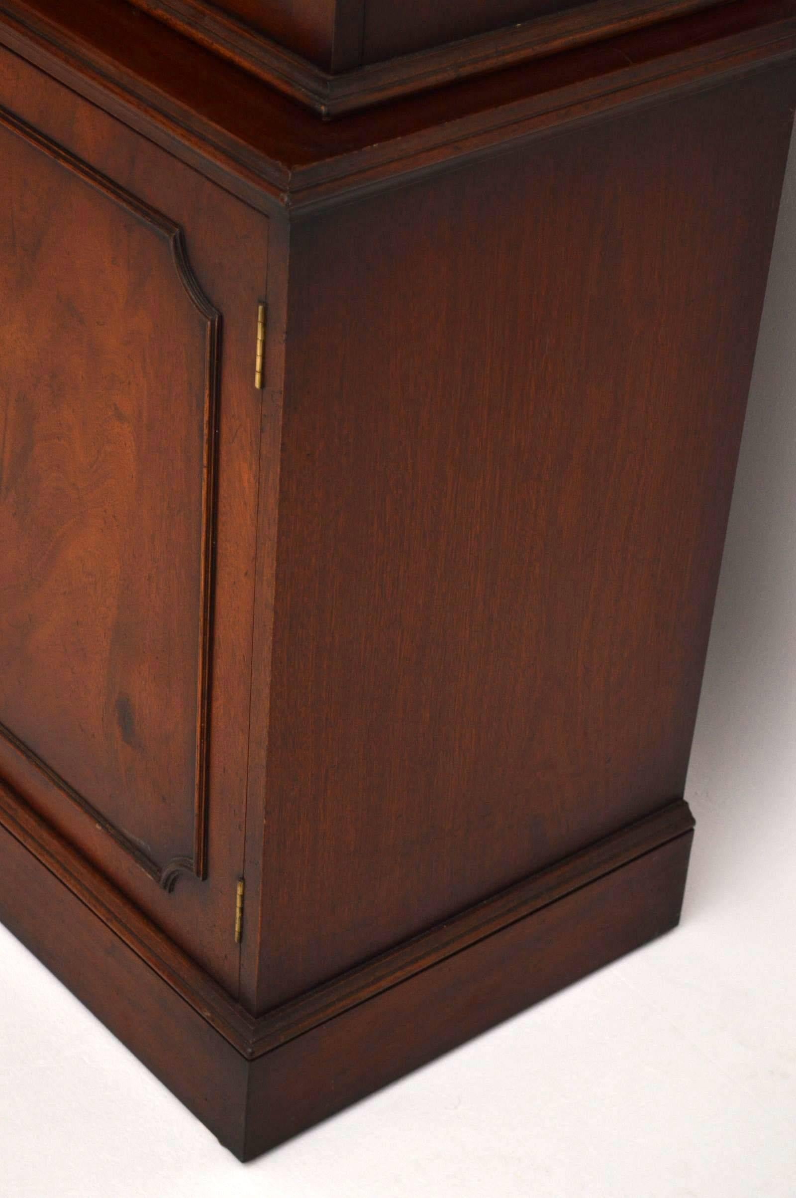 Antique Georgian Style Mahogany Breakfront Bookcase 1