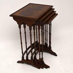 Antique Mahogany Nest of Four Tables