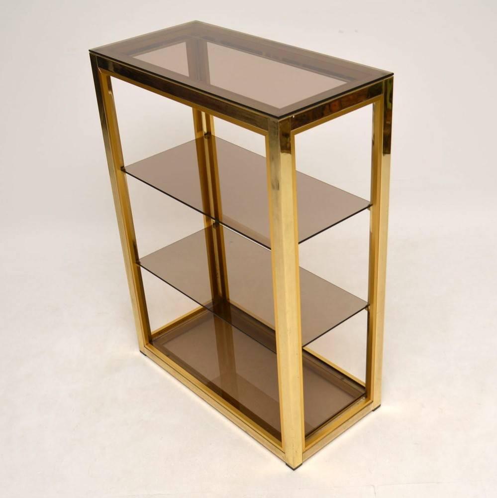 Retro Italian Brass Bookcase by Zevi Vintage, 1970s 3