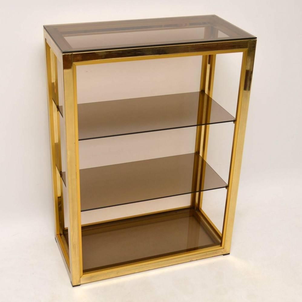 Late 20th Century Retro Italian Brass Bookcase by Zevi Vintage, 1970s