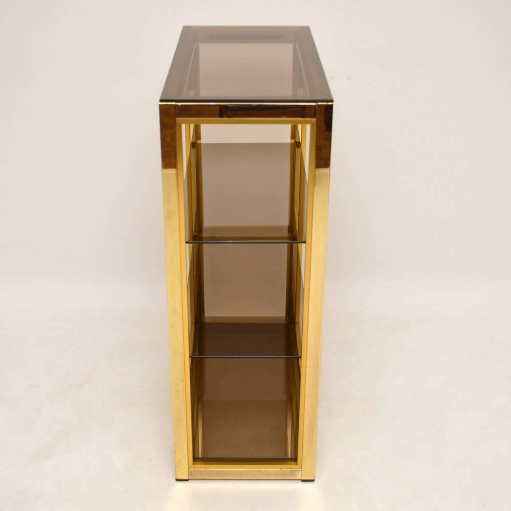 Retro Italian Brass Bookcase by Zevi Vintage, 1970s In Excellent Condition In London, GB