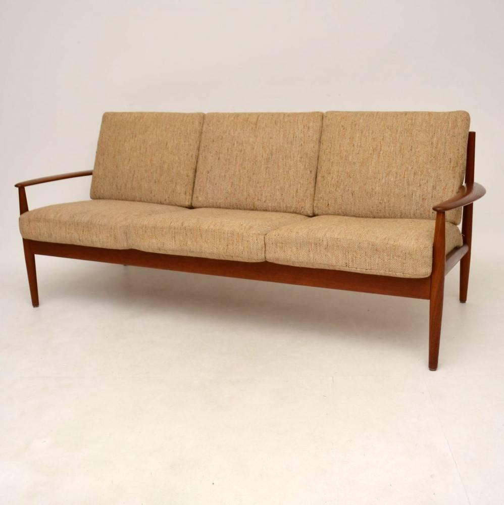 Danish Retro Teak Sofa By Grete Jalk For France Son Vintage 1960s