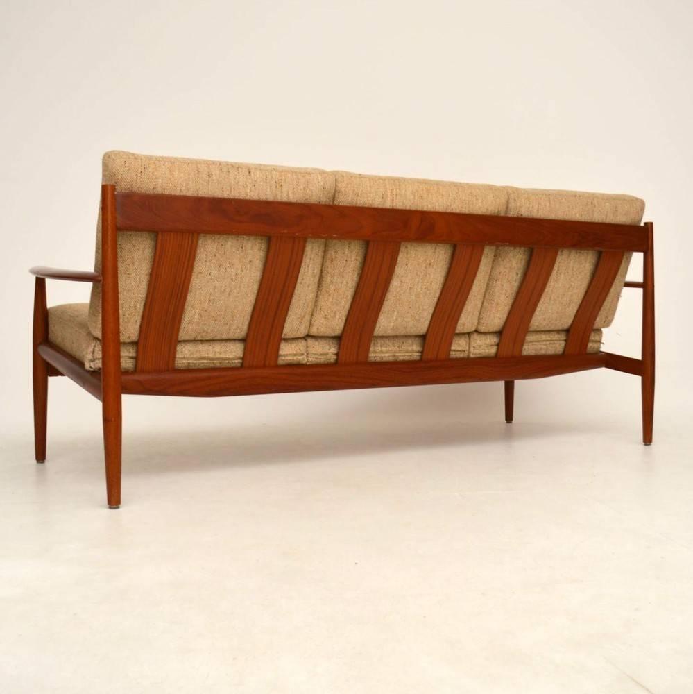 Fabric Danish Retro Teak Sofa by Grete Jalk for France & Son Vintage, 1960s