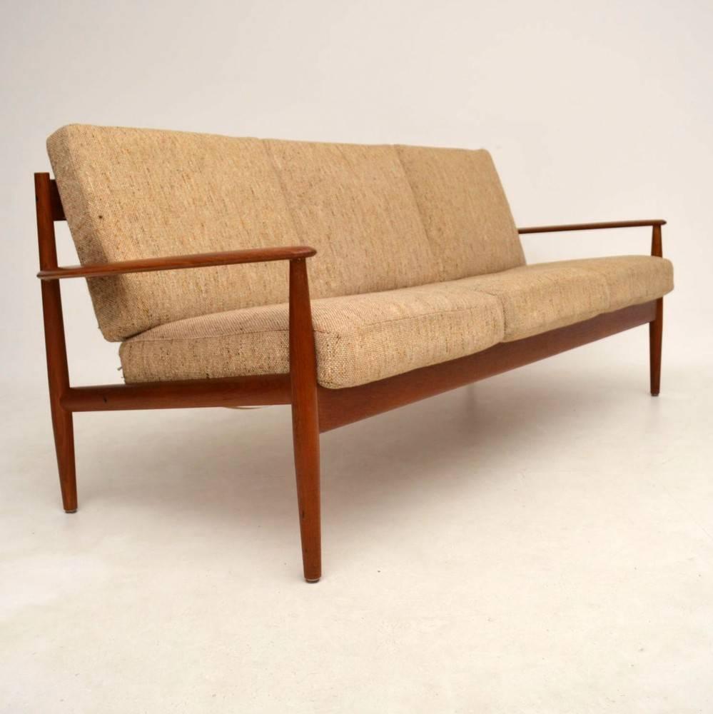 Mid-20th Century Danish Retro Teak Sofa by Grete Jalk for France & Son Vintage, 1960s