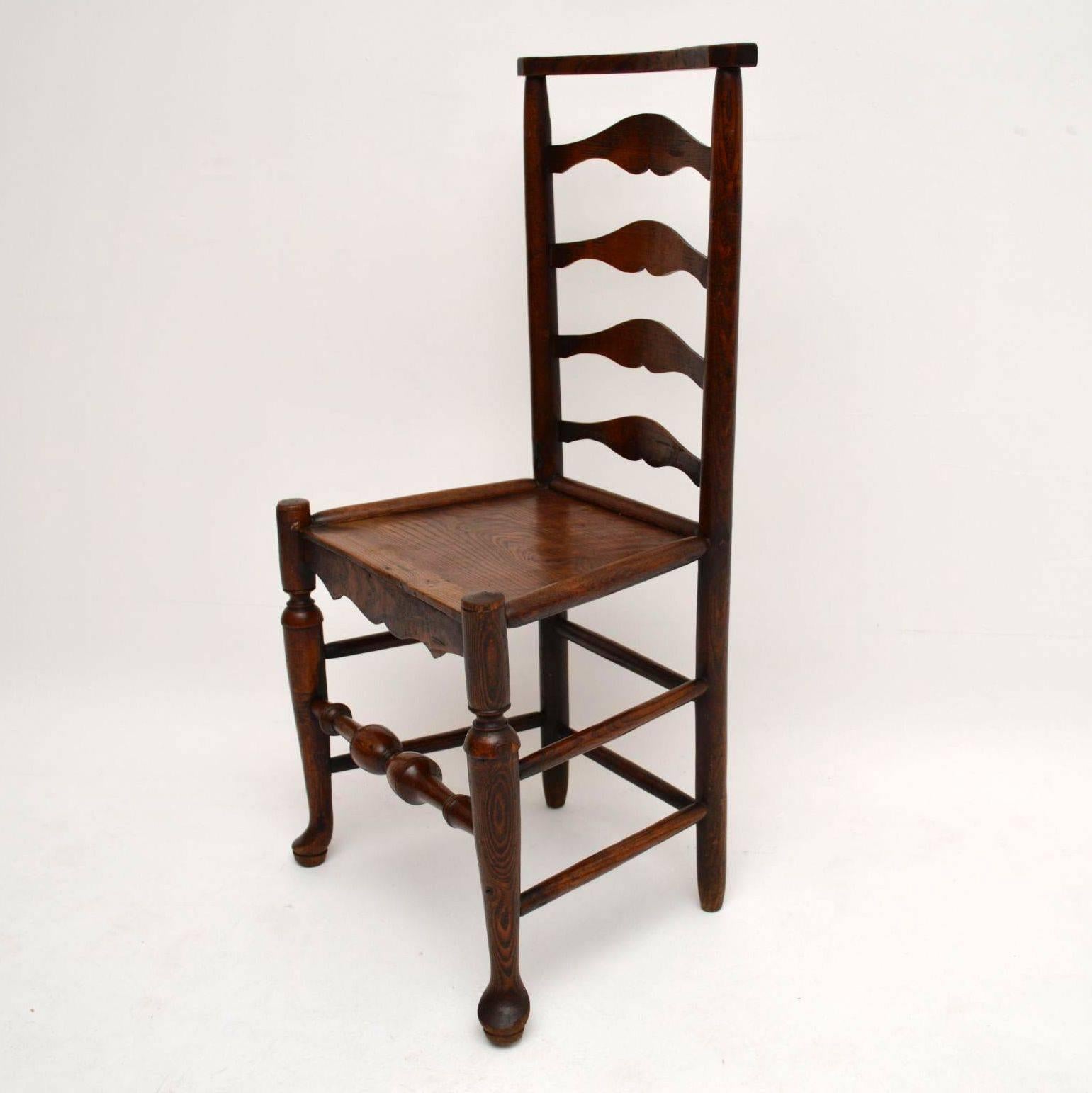 Antique 18th Century Ladderback Chair 2