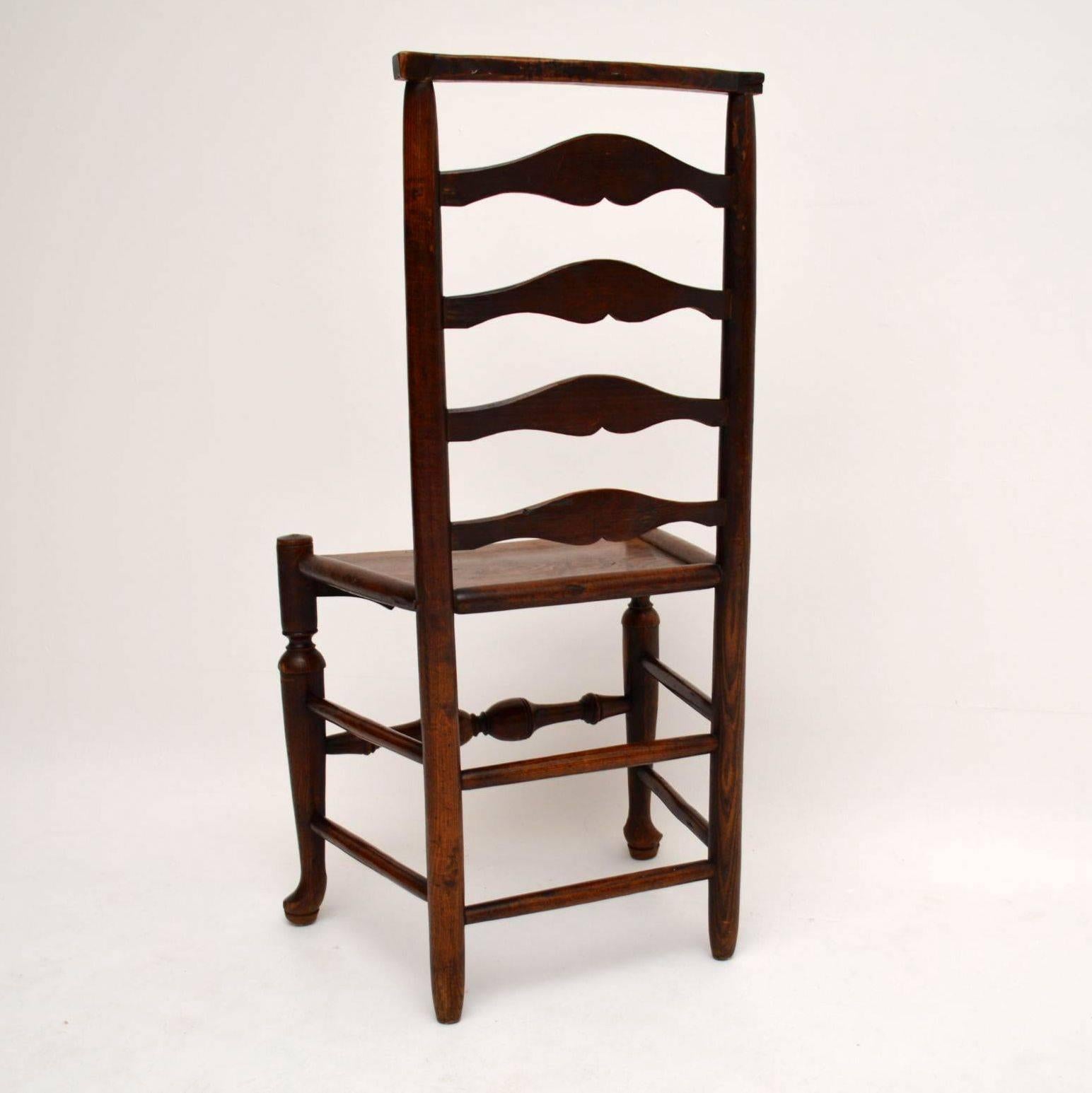 Antique 18th Century Ladderback Chair 3