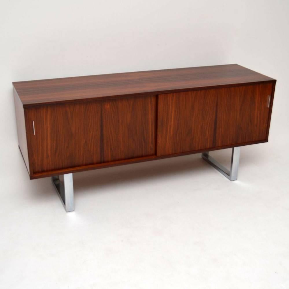 English Rosewood and Chrome Retro Sideboard by Gordon Russell Vintage, 1960s