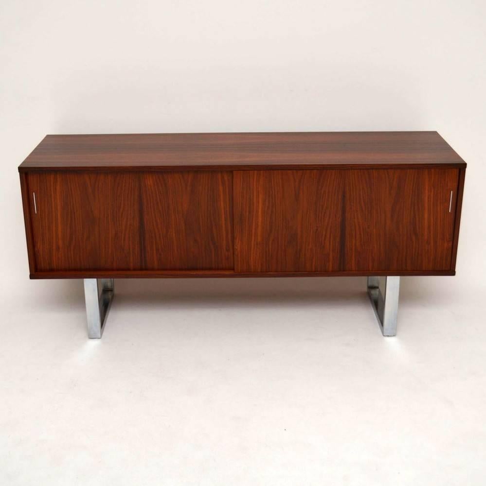 Rosewood and Chrome Retro Sideboard by Gordon Russell Vintage, 1960s 2