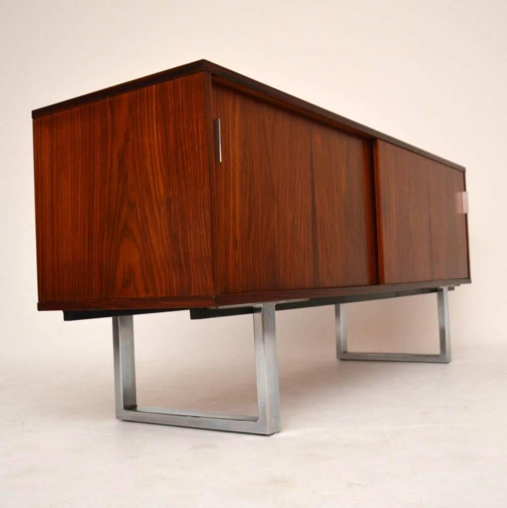 Rosewood and Chrome Retro Sideboard by Gordon Russell Vintage, 1960s 3