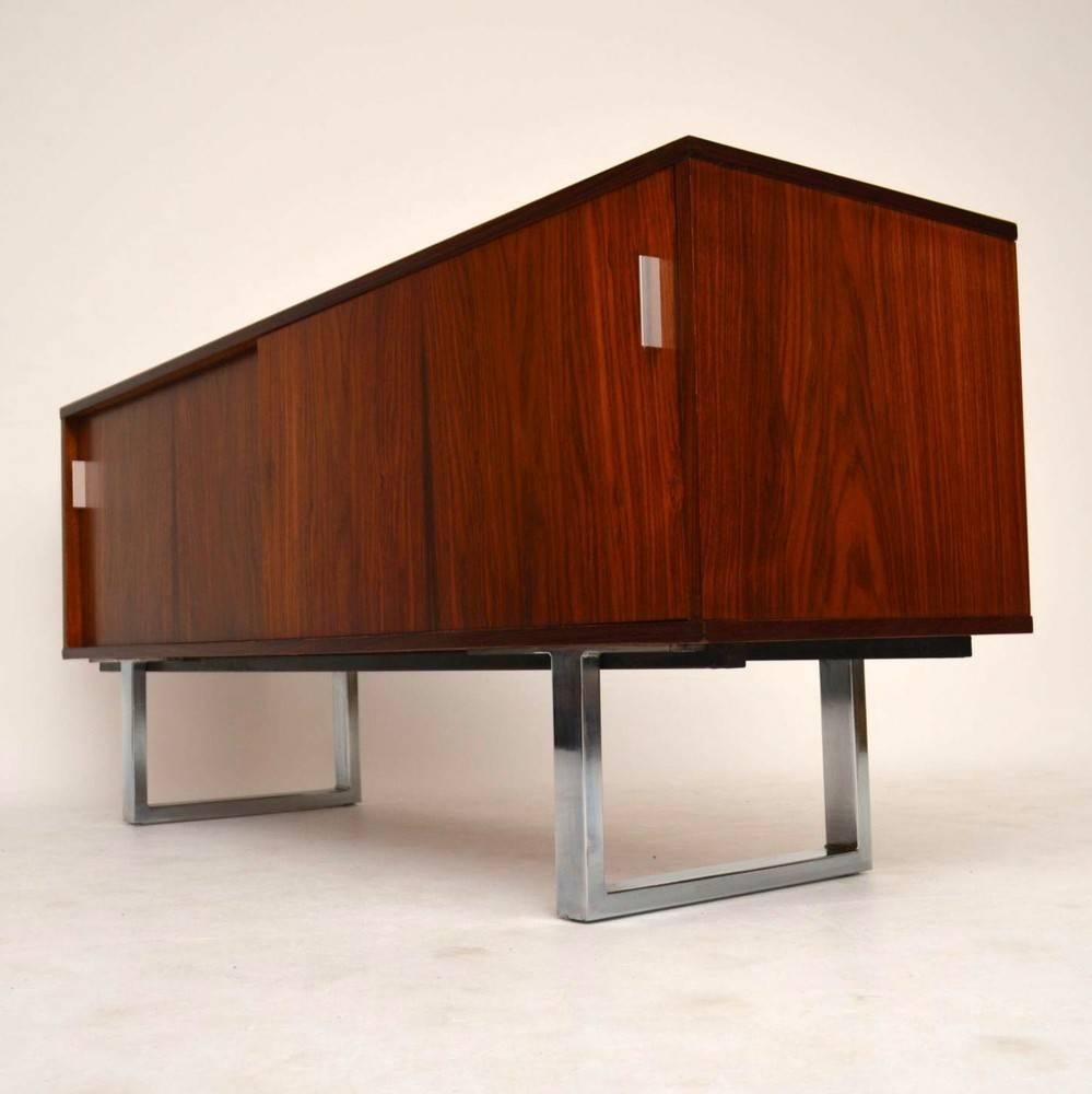 Rosewood and Chrome Retro Sideboard by Gordon Russell Vintage, 1960s 4