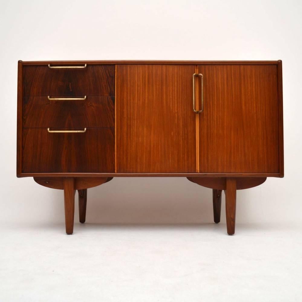 English Rosewood and Tola Retro Sideboard Vintage, 1950s