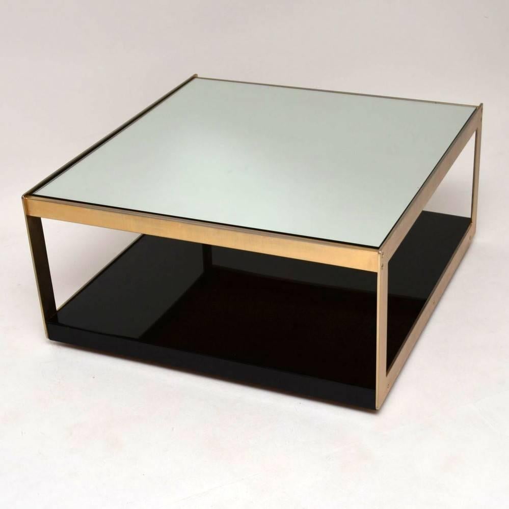 Rare Merrow Associates Retro Coffee Table, Brass and Formica, Vintage 1970s In Excellent Condition In London, GB