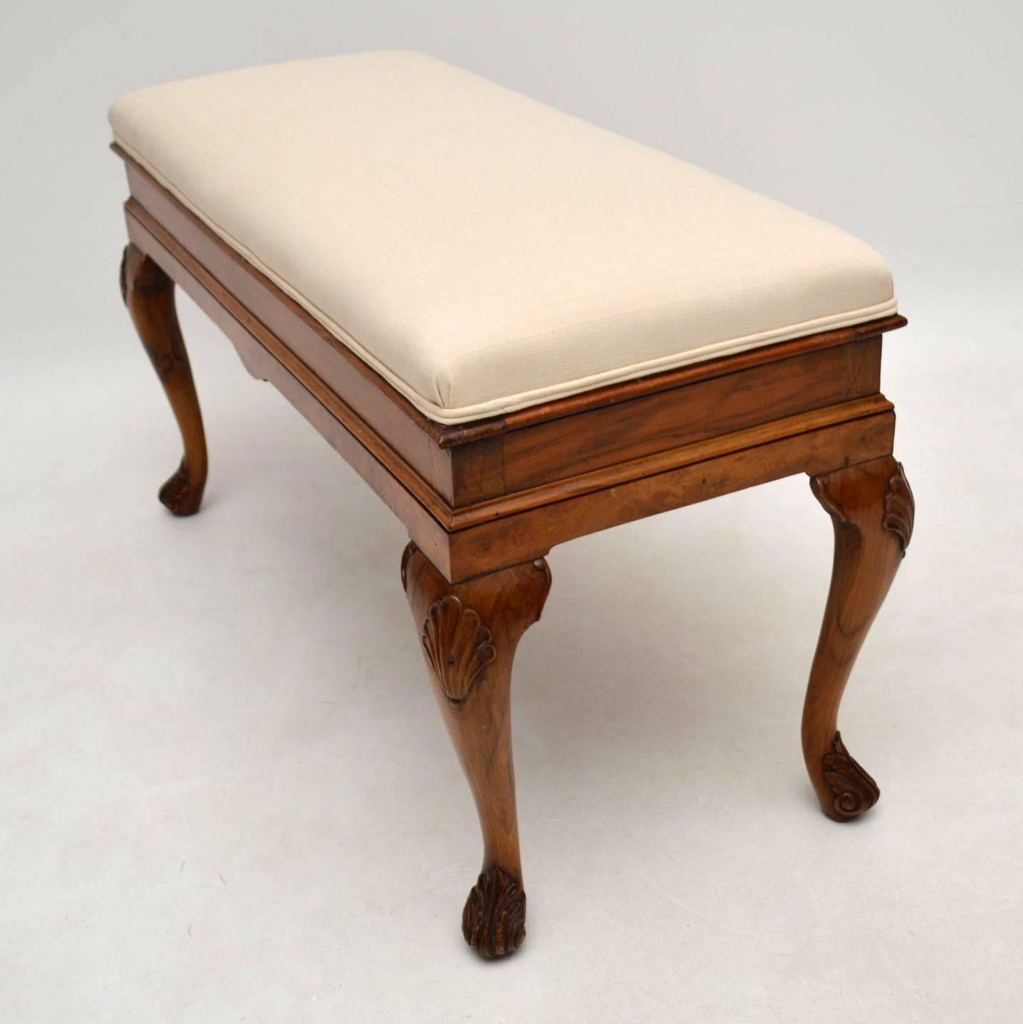 antique duet piano stool