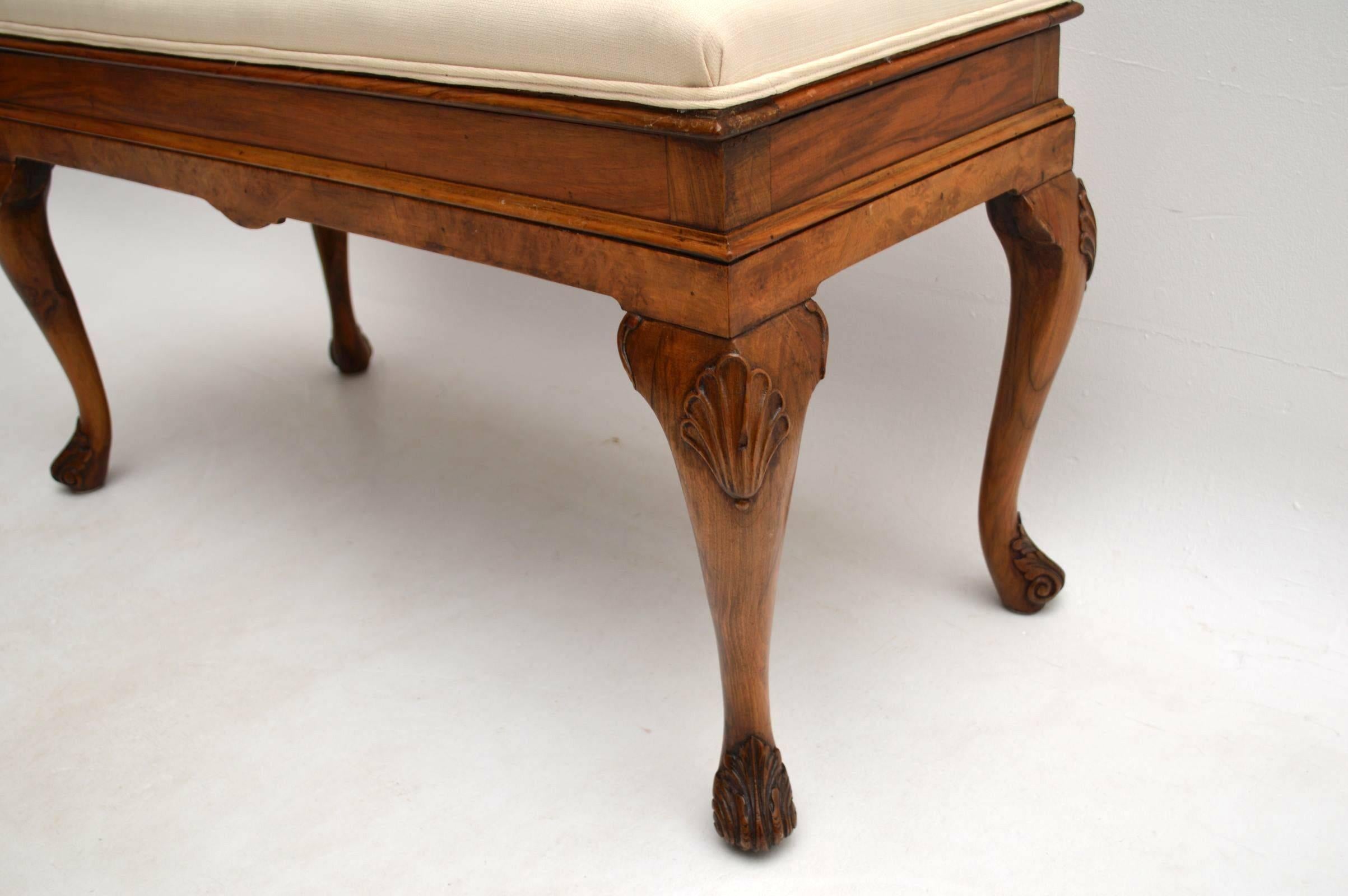 Antique Walnut Duet Piano Stool In Excellent Condition In London, GB