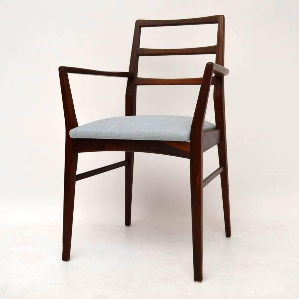 Mid-20th Century Set of Six Retro Afromosia Dining Chairs by Richard Hornby Vintage, 1950s