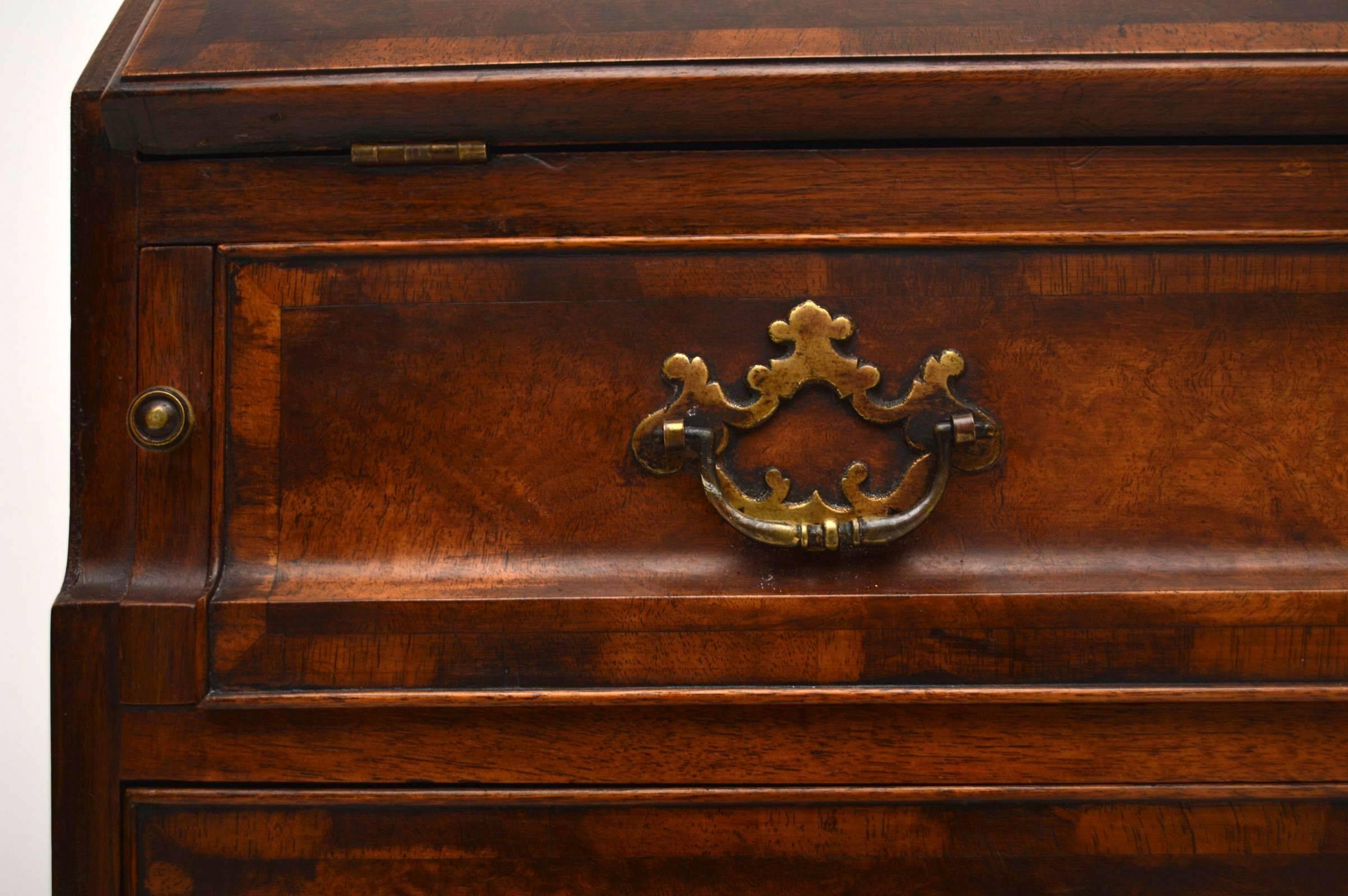 Antique Burr Walnut Writing Bureau by Waring & Gillows 3