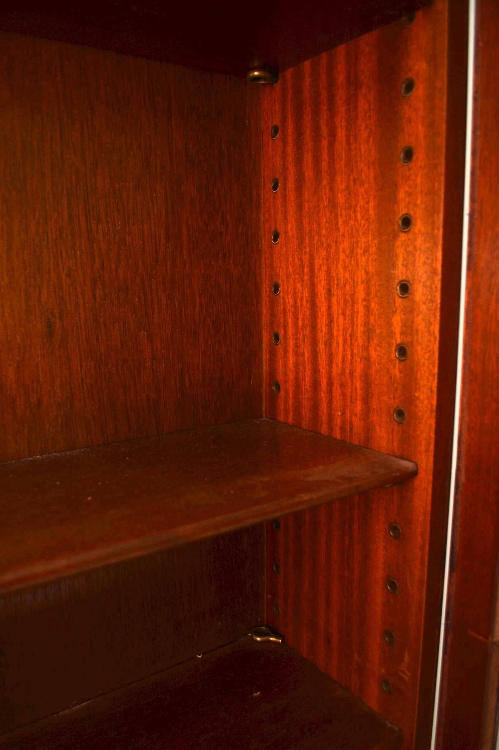 Wood Antique Burr Walnut Bureau Bookcase