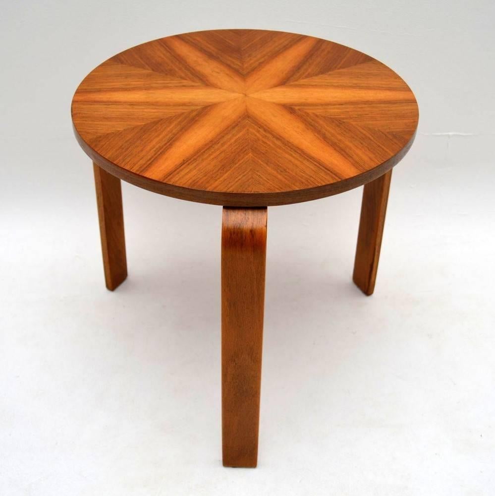 Scandinavian Walnut Stool or Table by Alvar Aalto Vintage, 1930s